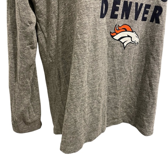 NFL TEAM APPAREL DENVER BRONCOS Womens Grey Long Sleeve TShirt Size XL - Picture 5 of 10